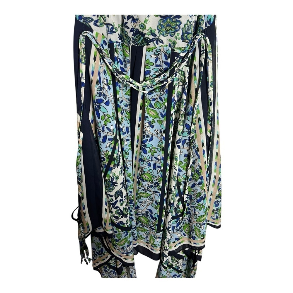 Laura A Floral High Low Dress in Green and White - Size 14 - Picture 4 of 6